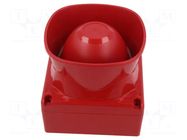 Signaller: sound; siren; IP66; red; 110x110x96mm; polycarbonate EATON ELECTRIC