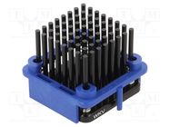 Heatsink: extruded; grilled; BGA; black; L: 27mm; W: 27mm; H: 22.6mm 