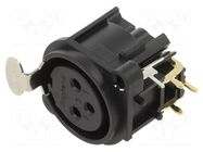 Connector: XLR; socket; female; 133V; PIN: 3; angled 90°; THT AMPHENOL