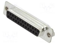 Connector: D-Sub; PIN: 25; plug; female; for cable; soldering; black ENCITECH