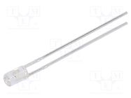 LED; 3mm; orange; 160mcd; 110°; Front: flat; 1.6÷2.4VDC LUCKYLIGHT