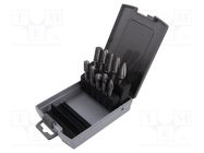 Rotary burr; tungsten carbide; Drill Bit: for metal; 10pcs. BAHCO