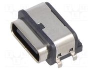 Connector: C; socket; SMT; PIN: 6; horizontal; middle board mount GCT