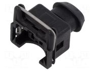 Connector: automotive; plug; female; JPT; PIN: 2; for cable; black TE Connectivity