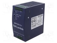 Power supply: switching; for DIN rail; 120W; 12VDC; 10A; 90÷264VAC TDK-LAMBDA