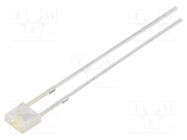 LED; rectangular; 3.5x3.5x1.3mm; white warm; 500÷750mcd; 100° OPTOSUPPLY