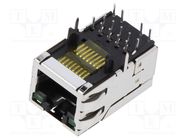 Connector: RJ45; socket; PIN: 8; shielded,with LED; Layout: 8p8c BEL FUSE