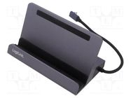 Docking station; USB 3.0,USB 3.2; 0.2m; aluminium LOGILINK