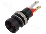 Indicator: LED; recessed; red; 2VDC; Ø8mm; connectors 2,8x0,8mm CML INNOVATIVE TECHNOLOGIES