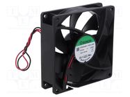 Fan: DC; axial; 24VDC; 92x92x25mm; 82m3/h; 34dBA; ball; 3000rpm SUNON