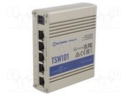 Switch PoE Ethernet; unmanaged; Number of ports: 5; 9÷30VDC; RJ45 TELTONIKA