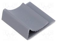 Self-adhesive cable holder; PVC; grey; W: 27.7mm; L: 25.4mm PANDUIT