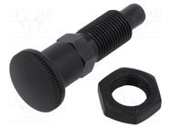 Indexing plungers; Thread: M16; Plating: black finish; 10mm ELESA+GANTER