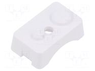 Clip; ABS; white; 10pcs. KRADEX