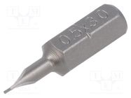 Screwdriver bit; slot; 3,0x0,5mm; Overall len: 25mm FELO