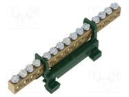 Connector: terminal block; 16mm2; ways: 1; terminals: 15; green PAWBOL