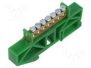 Connector: terminal block; ways: 1; terminals: 7; green PAWBOL