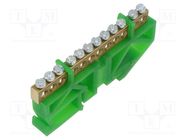 Connector: terminal block; ways: 1; terminals: 12; green PAWBOL