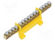 Connector: terminal block; ways: 1; terminals: 15; yellow PAWBOL