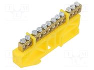 Connector: terminal block; ways: 1; terminals: 12; yellow PAWBOL