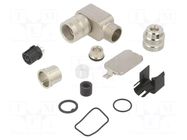 Connector: M16; plug; female; 423; 5A; 60V; PIN: 8; angled 90°; brass BINDER