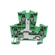 Multi-tier modular terminal, Screw connection, 2.5 mm², Number of levels: 2, Green/yellow Weidmuller