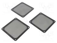 Filter; Ø120mm; plastic; 3pcs; black; Mounting: magnet,screws Akasa