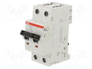 Circuit breaker; 230VAC; Inom: 6A; Poles: 1+N; Charact: C; 10kA; IP20 ABB