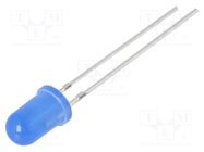 LED; 5mm; blue; 500÷750mcd; 30°; Front: convex; 15V; No.of term: 2 OPTOSUPPLY