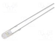 LED; 3mm; white; 3000÷4200mcd; 30°; Front: convex; 12VDC; -30÷85°C OPTOSUPPLY