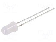 LED; white; 5mm; 1560÷2180mcd; 30°; Front: convex; 15VDC; -30÷85°C OPTOSUPPLY