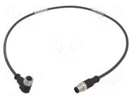 Cable: for sensors/automation; PIN: 4; 0.6m; plug; 240VDC; IP67 IPF ELECTRONIC
