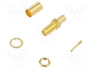 Connector: SMA; socket; female; straight; 50Ω; soldering,crimped AMPHENOL RF