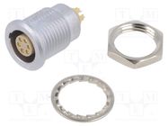 Connector: circular; socket; 1B; female; PIN: 6; 7A; 1.2kV; soldering LEMO