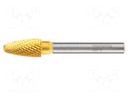 Rotary burr; Ø: 12mm; L: 70mm; metal; Working part len: 25mm; 6 TiN ALPEN-MAYKESTAG