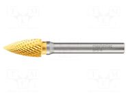 Rotary burr; Ø: 10mm; L: 65mm; metal; Working part len: 20mm; 6 TiN ALPEN-MAYKESTAG