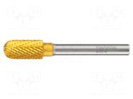 Rotary burr; Ø: 10mm; L: 65mm; metal; Working part len: 20mm; 6 TiN ALPEN-MAYKESTAG