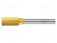 Rotary burr; Ø: 10mm; L: 65mm; metal; Working part len: 20mm; 6 TiN ALPEN-MAYKESTAG