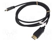 Cable; DisplayPort 1.2,HDMI 1.4; DisplayPort plug,HDMI plug; 2m Goobay