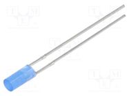 LED; 3mm; blue; 150÷220mcd; 110°; Front: flat; 2.9÷3.4VDC; -30÷85°C OPTOSUPPLY