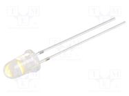 LED; 5mm; white warm; 15°; Front: convex; 2.9÷3.4VDC; No.of term: 2 OPTOSUPPLY