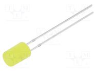 LED; 5mm; yellow; 220÷330mcd; 140°; Front: flat; 15V; No.of term: 2 OPTOSUPPLY