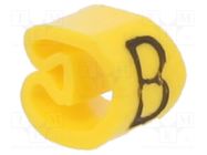 Markers; Marking: B; 2.5÷5mm; PVC; yellow; -30÷80°C; leaded; CLI C WEIDMÜLLER