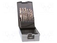 Drill set; for metal; high speed steel; plastic box; Pro; 25pcs. ALPEN-MAYKESTAG
