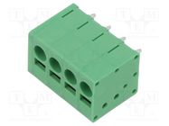 PCB terminal block; straight; 5mm; ways: 4; on PCBs; 24AWG÷12AWG ADAM TECH