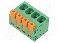 PCB terminal block; angled 90°; 10mm; ways: 4; on PCBs; 18AWG÷4AWG ADAM TECH