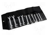 Wrenches set; spanner; Chrom-vanadium steel; 10pcs. BAHCO