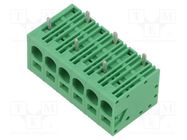 PCB terminal block; angled 90°; 7.5mm; ways: 6; on PCBs; terminal ADAM TECH