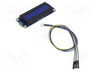 Display: LCD; alphanumeric; 16x2; blue; 87x32x13mm; LED; PIN: 4 WAVESHARE