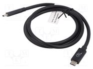 Cable; bidirectional,USB 3.1; USB C plug,both sides; 1m; black DIGITUS